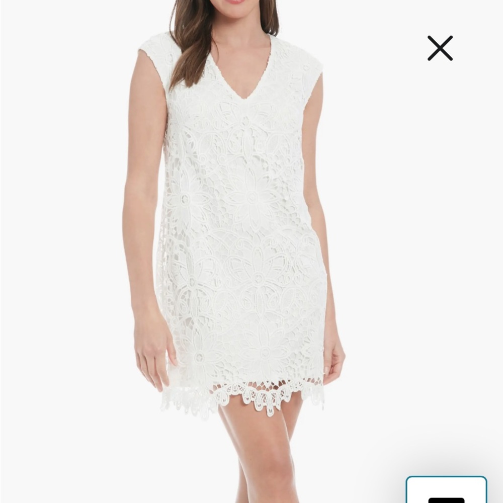 London Times Elegant White Lace Dress Sz.12